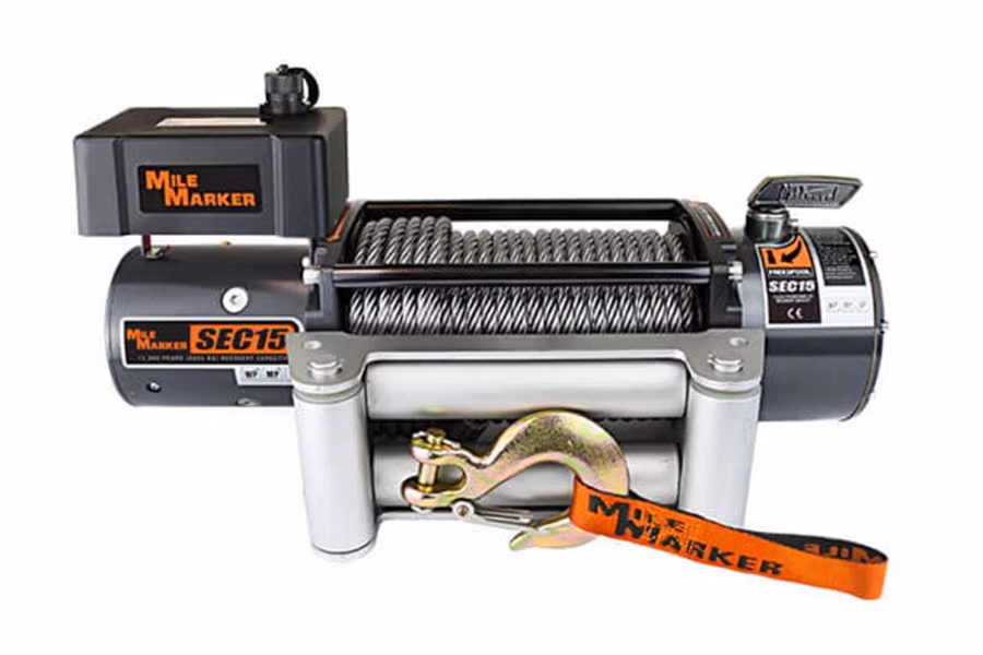 Mile Marker 15,000 lb Waterproof Electric Winch