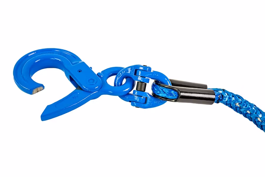 AmSteel-Blue Synthetic Winch Lines w/ Self-Locking Hook