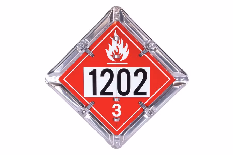 INCOM Natural Aluminum 2 Legend Fuel Flip Placard