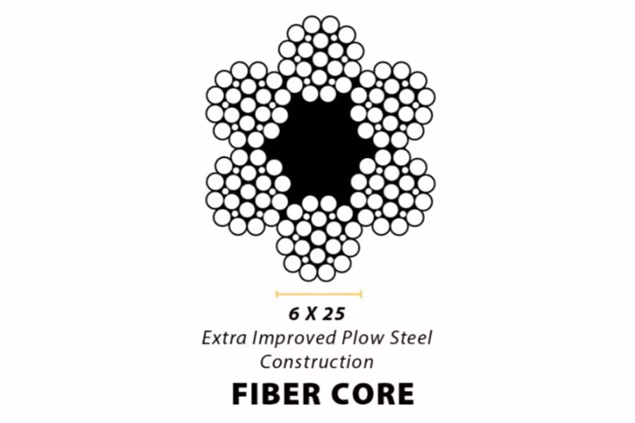 B/A Products Fiber Core Winch Cable with Swivel Hook