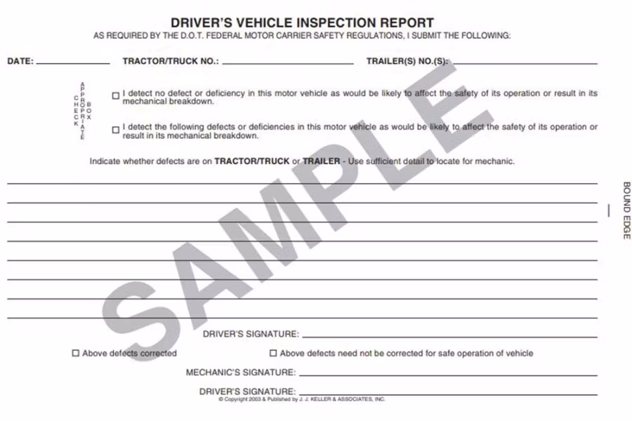 JJ Keller Driver's Daily Log Book