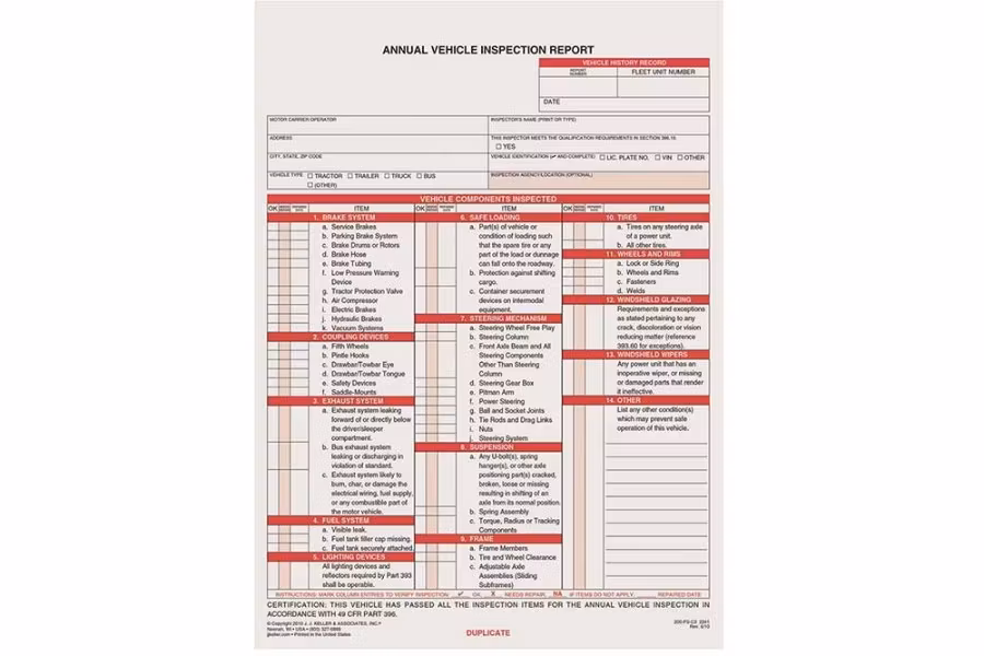 1493-jj-keller-annual-vehicle-inspection-report-form-1.jpg JJ Keller Annual Vehicle Inspection Report Form
