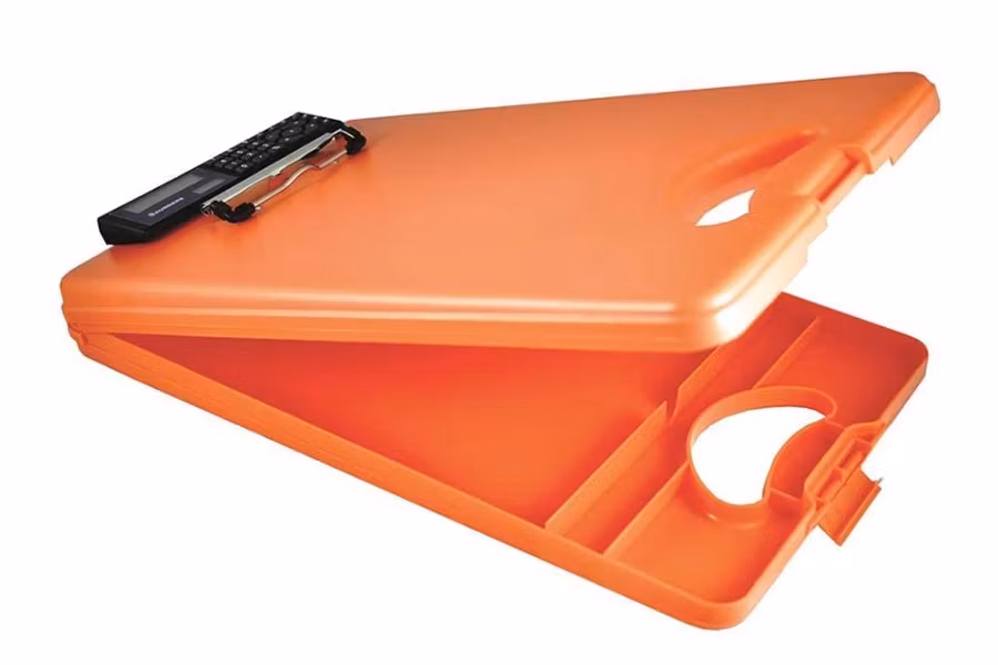 1505-saunders-orange-deskmate-ii-with-calculator-1.jpg Saunders Orange DeskMate II with Calculator