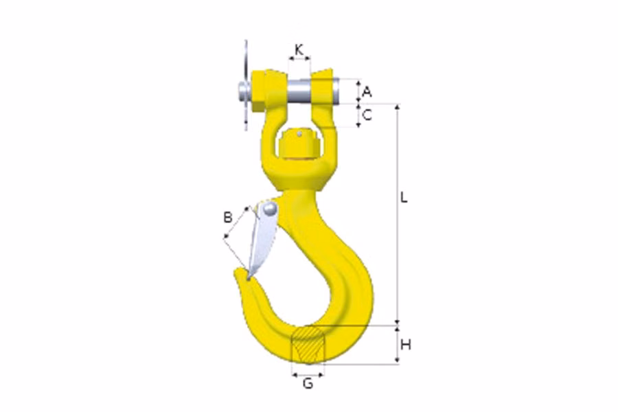 Gunnebo GrabiQ Clevis Swivel Hook LKNG