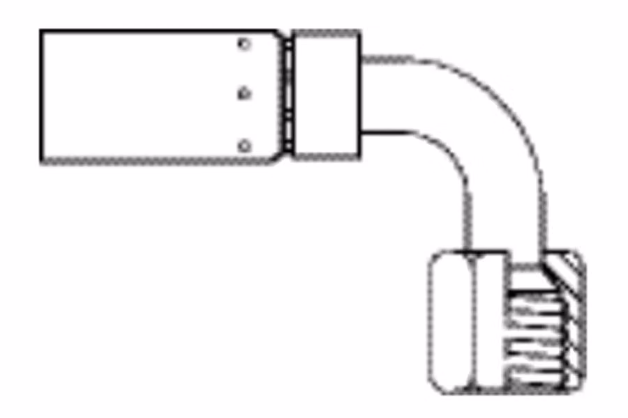 Hose Fitting, 3/8" DIA,37 Female Swivel 90 degree Tube Elbow