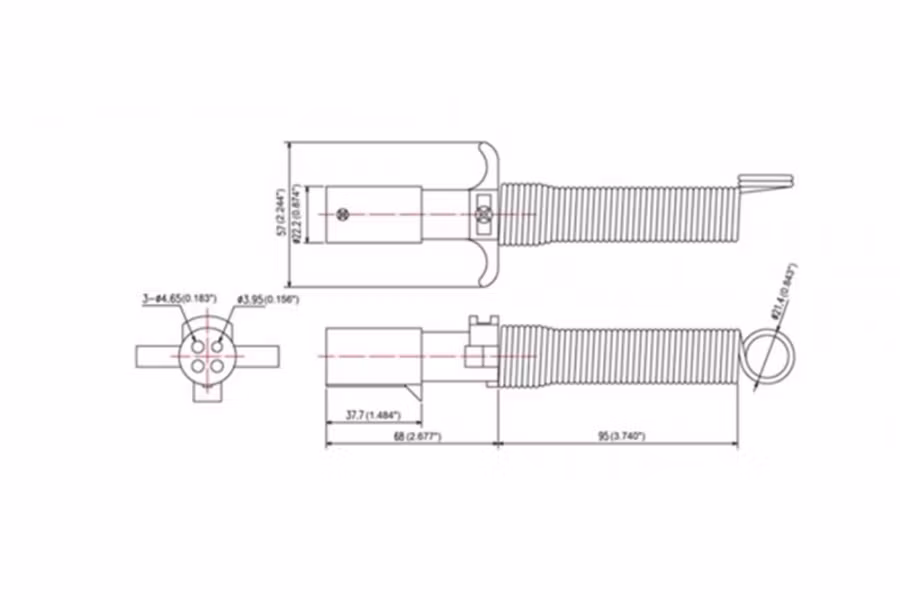 Grote Heavy Duty 4 Way 4 Pole Plug With Spring