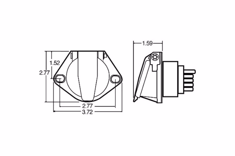 Truck-Lite 7 Split Pin Flush Mount Receptacle