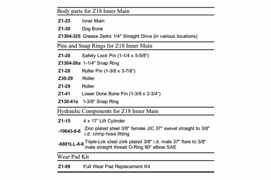 2686-zacklift-z18-inner-main-dog-bone-1.jpg Zacklift Z18 Inner Main Dog Bone