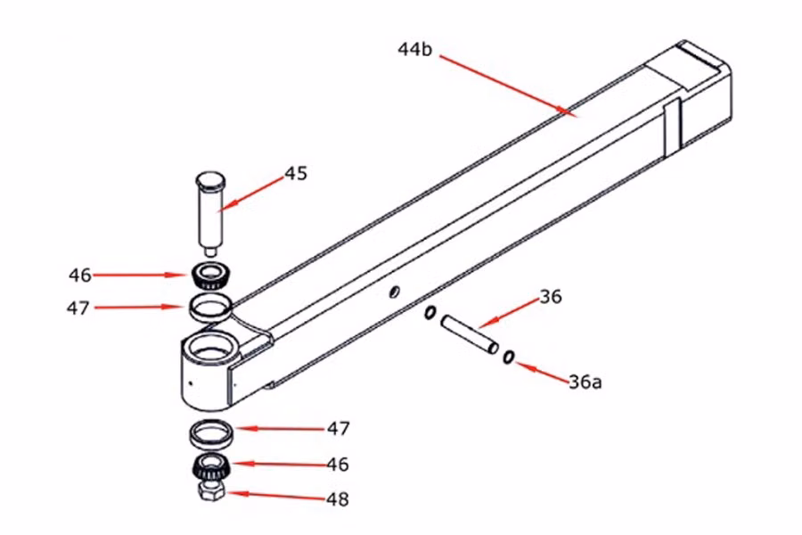 Zacklift Grid Head Pivot Pin 2" x 7 3/4"
