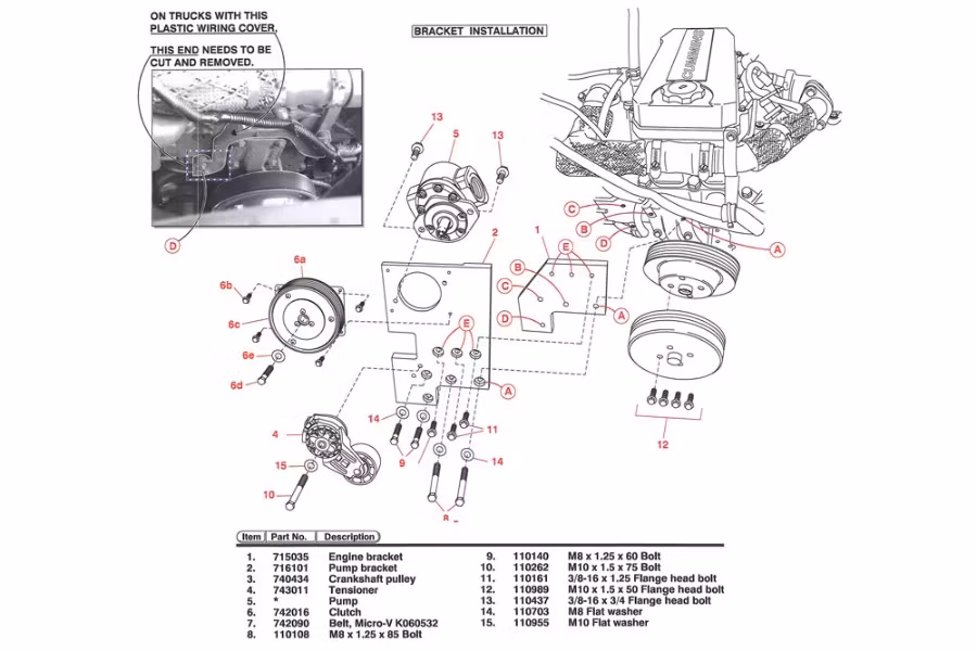 DewEze A Clutch Pump Mt Kit Freightliner M2 2011-2025 Side Port Complete Kit