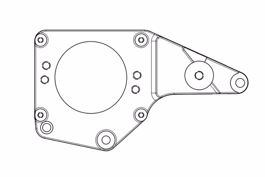 3378-deweze-pump-mount-bracket-ford-2020-6.7l-single-alternator-for-700612-1.jpg DewEze Pump Mount Bracket Ford 2020 6.7L Single Alternator for 700612