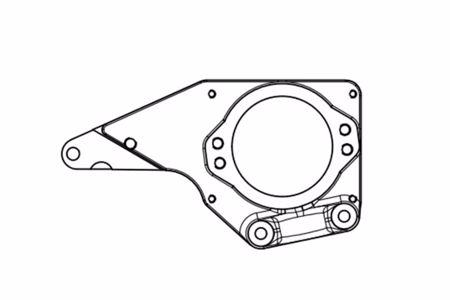 DewEze Pump Mount Bracket Ford 2020 6.7L Single Alternator for 700612