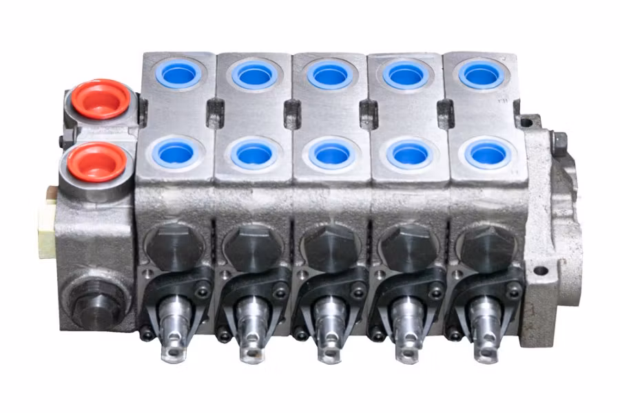 3421-miller-5-spool-v20-gresen-hydraulic-valve-body-for-rollback-carriers-2.jpg Miller 5 Spool V20 Gresen Hydraulic Valve Body for Rollback Carriers