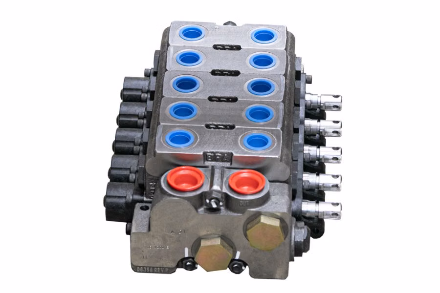 3421-miller-5-spool-v20-gresen-hydraulic-valve-body-for-rollback-carriers-3.jpg Miller 5 Spool V20 Gresen Hydraulic Valve Body for Rollback Carriers