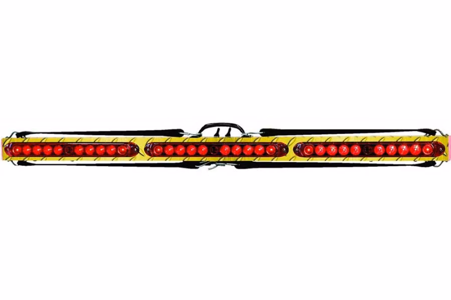 Towmate Trimline Wireless LED Tow Bar, 48"L, Yellow Diamond Plate