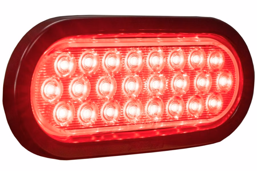 MAXXIMA 6" Oval 24 LED Warning Light with Grommet and Pigtail