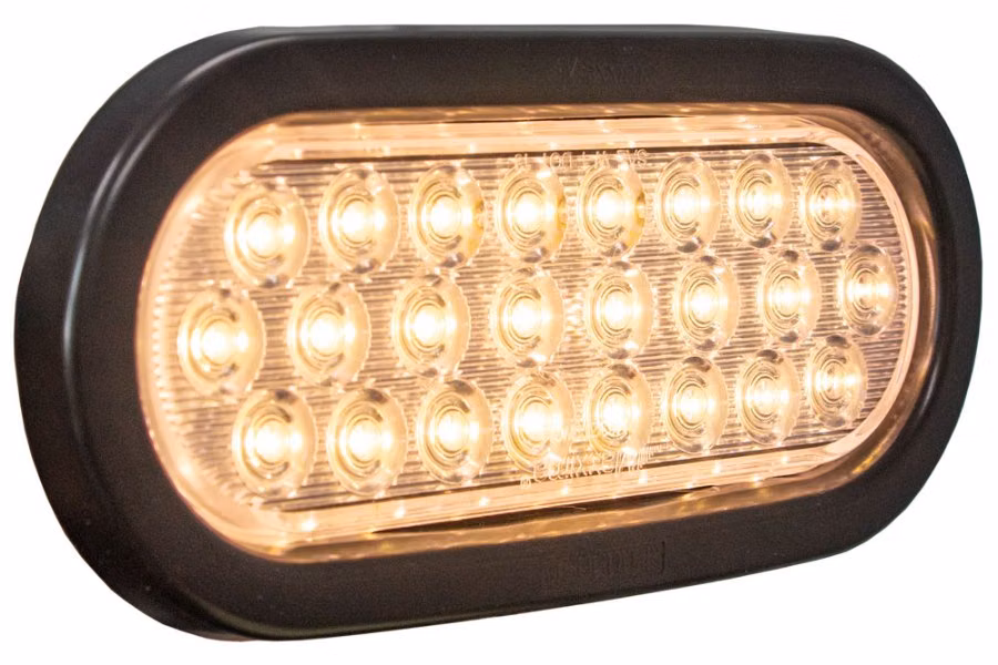 MAXXIMA 6" Oval 24 LED Warning Light with Grommet and Pigtail