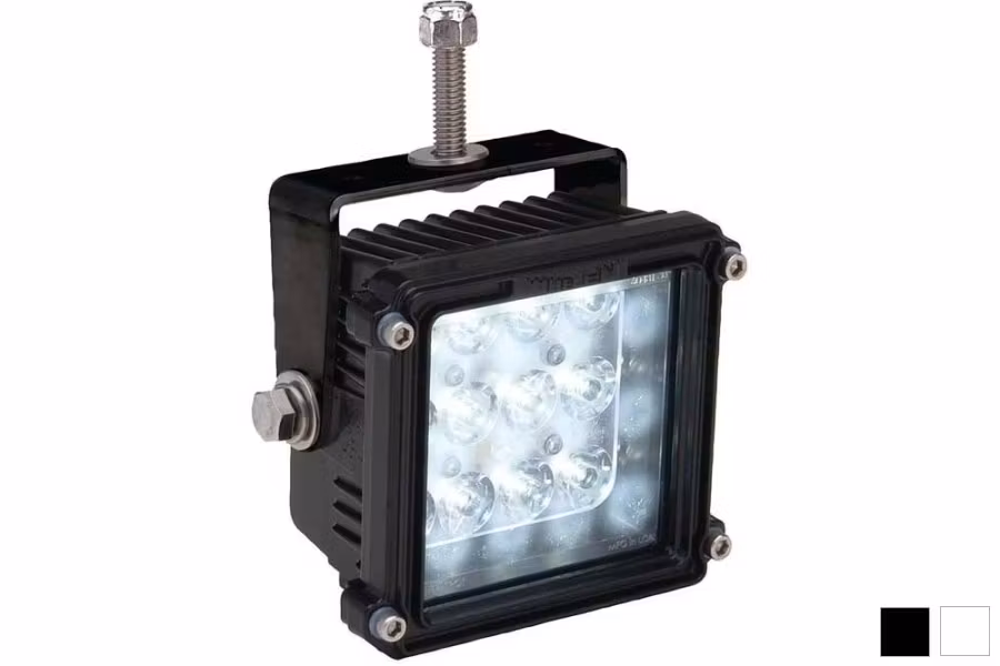 Whelen Micro Pioneer Work Light with Bail/Stud Mount Black Housing, 4-3/4"L x 4-5/8"W x 3-1/8"D
