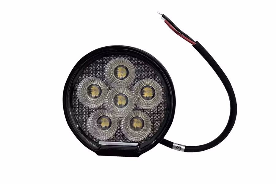 Race Sport Round IQ Series Auxiliary LED Flood Beam Light
