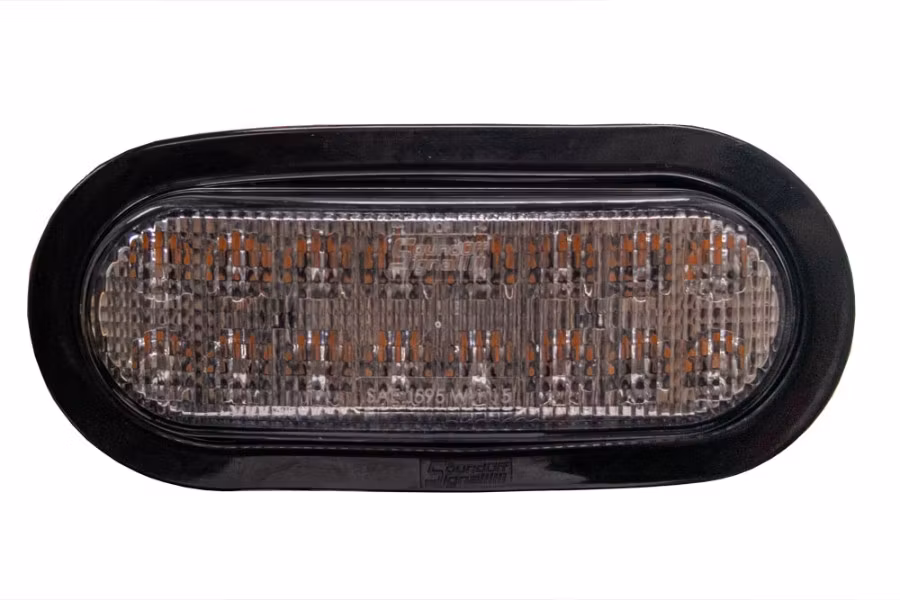 Sound Off Signal 6" L.E.D Oval Flashing Light, Amber