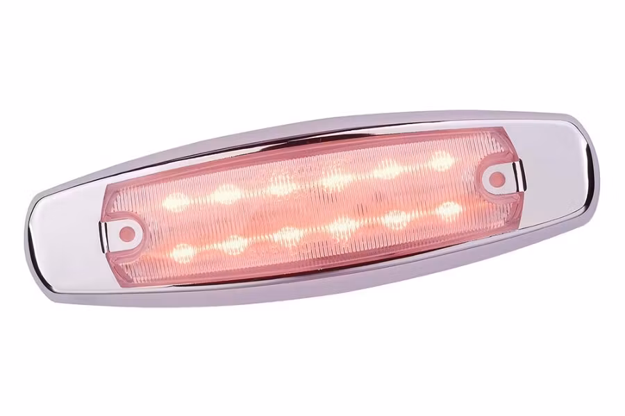 Maxxima 6" Peterbilt Style Clearance Marker Light w/ Clear Lens and 12 LEDs
