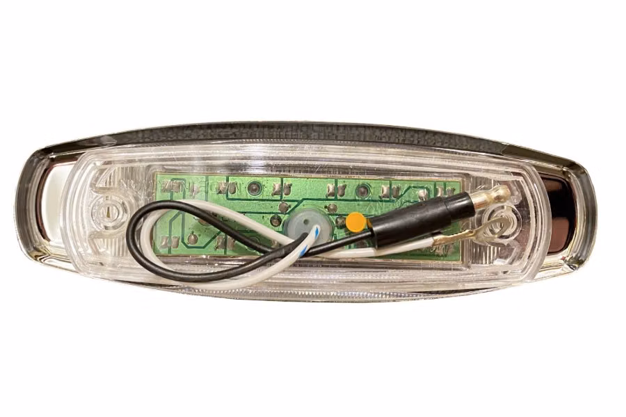 Maxxima 6" Peterbilt Style Clearance Marker Light w/ Clear Lens and 12 LEDs