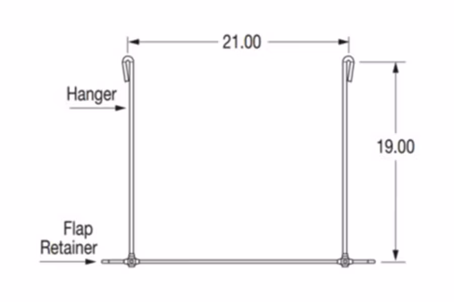 Mudflap Anti Sail Bracket 24"x21" Stainless