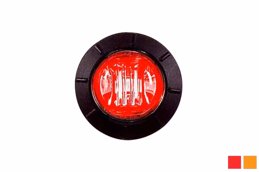 Maxxima 3/4" Round LED Marker Light w/ Grommet, 24 Volt