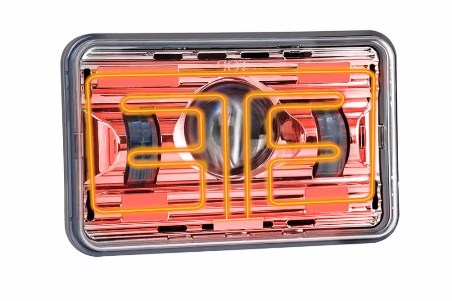Trux 4x6in LED Projector Headlight - Heated