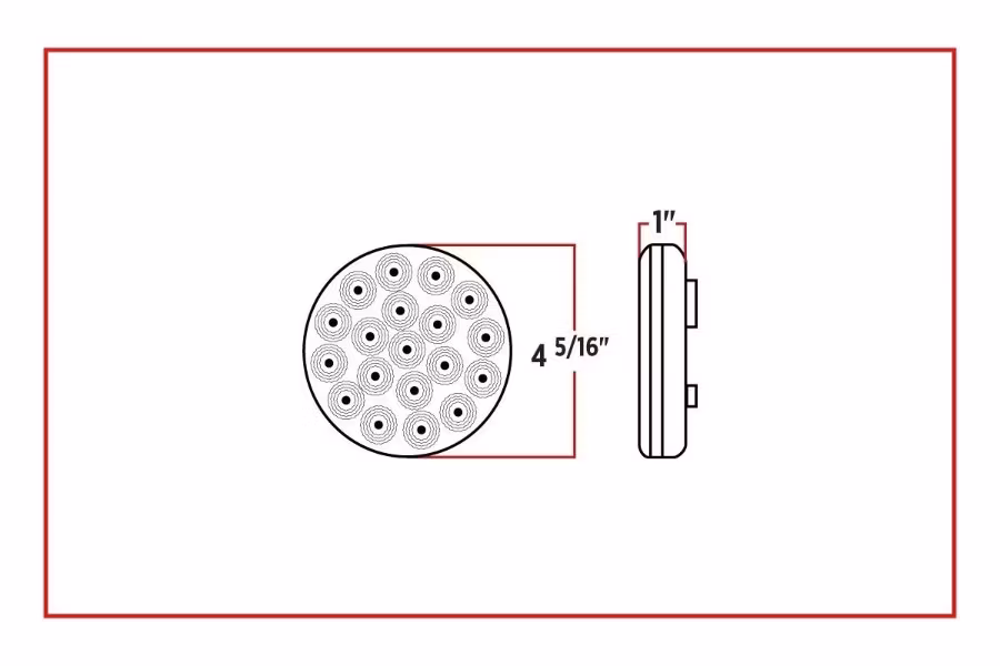 Trux Red Stop, Turn and Tail to Amber Strobe LED Light