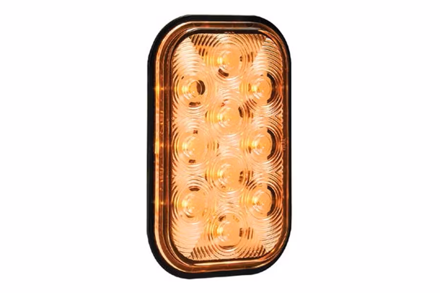 Maxxima 3x5 Rectangular Amber Park/Front/Rear Turn - Clear Lens