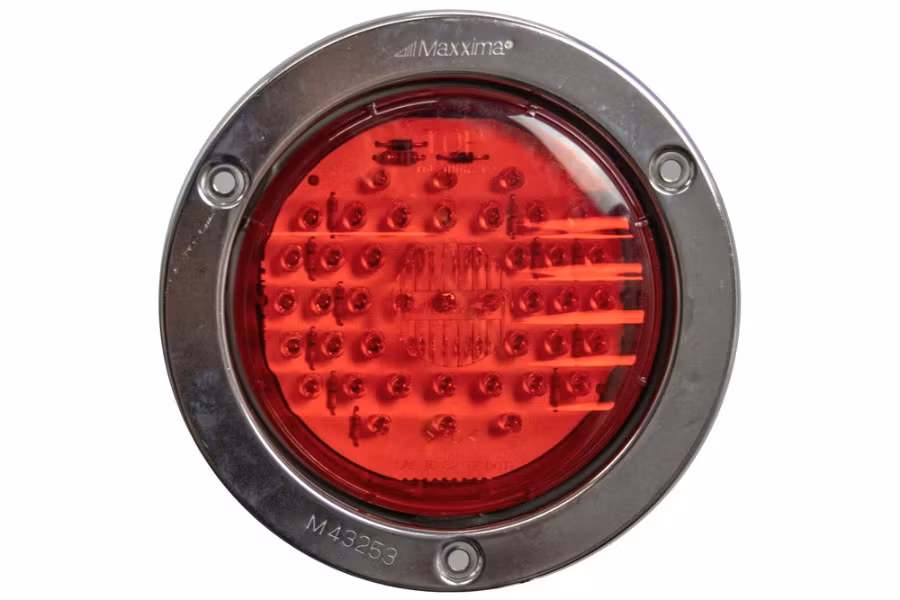 Maxxima 4"-dia. Stop/Tail/Turn LED Light Kit w/ Stainless Flange and Short Wire