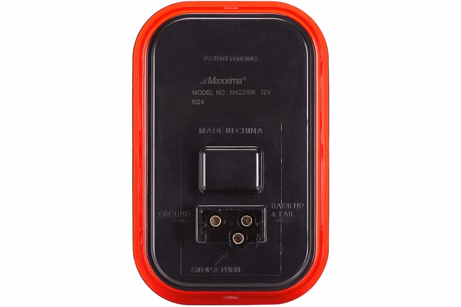 Maxxima 3"x5" Red Rectangular STT - Glow Edge