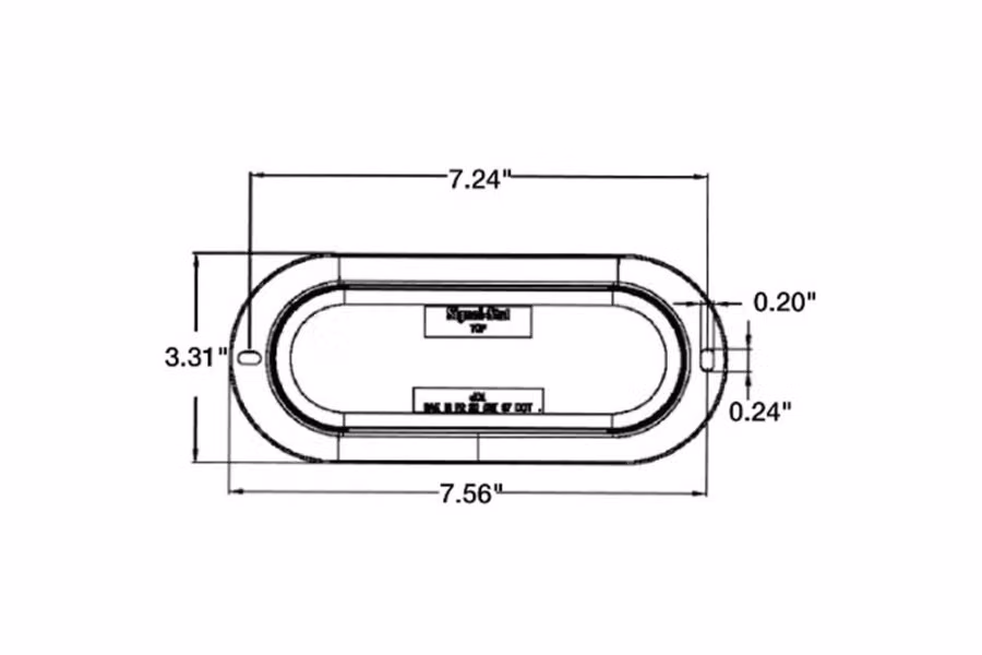 Truck-Lite Stop/Turn/Tail 24 Diode Oval Light w/ Flange