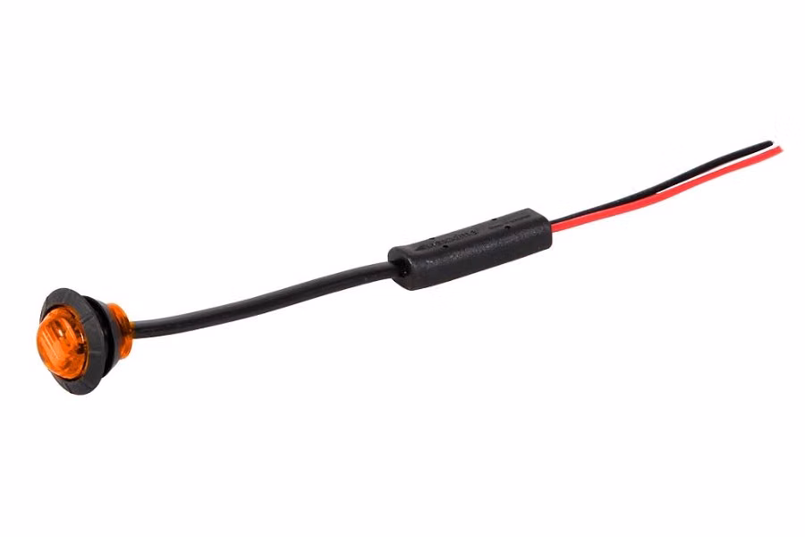 Maxxima 3/4" Amber Mini Clearance Auxilary Stop / Turn Light w/ 3 LEDs (P2 Only)