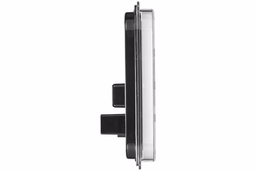 Maxxima 3"x5" White Rectangular Back Up - Red Taillight Glow Edge