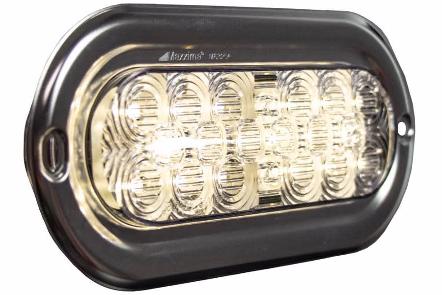 MAXXIMA Oval LED Back-Up Light with Flange and Pigtail