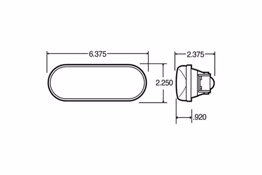 Truck-Lite 6" Oval Reverse Light - 60 Series