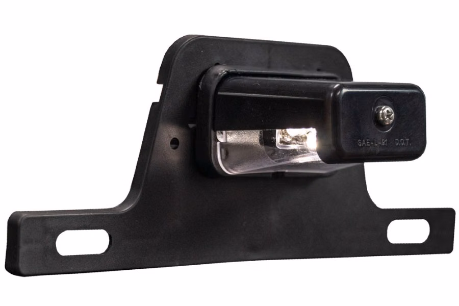4453-miller-led-license-light-w-black-bracket-1.jpg Miller LED License Light w/ Black Bracket