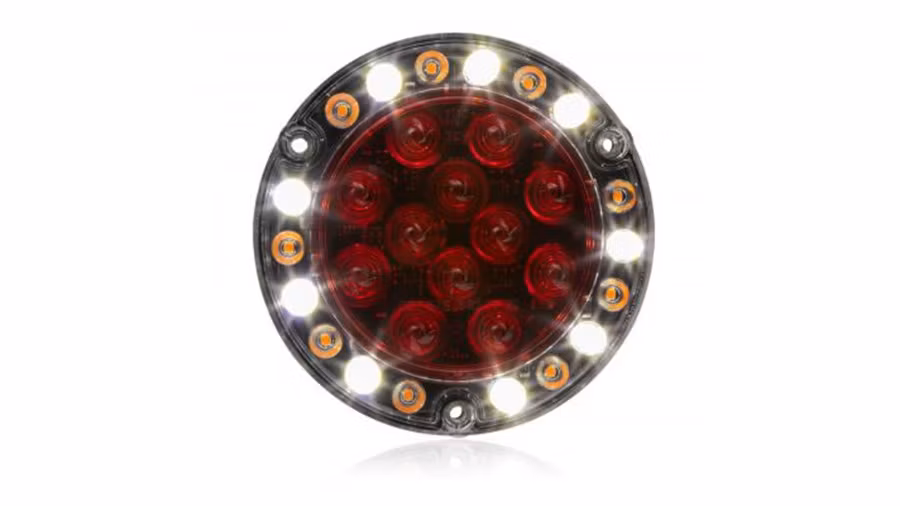 Maxxima Round Hybrid Combination STT Reverse & Amber Flash