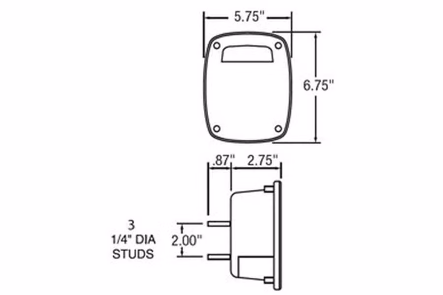 4489-truck-lite-combo-box-w-license-light-packard-connector-4.jpg Truck-Lite Combo Box w/ License Light - Packard Connector