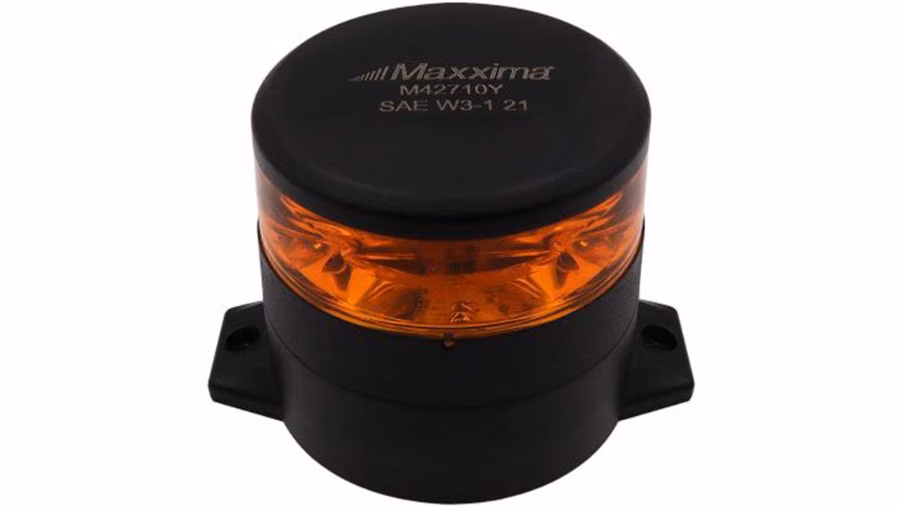 Maxxima LED Amber Flashing Warning Beacon 12-80 VDC
