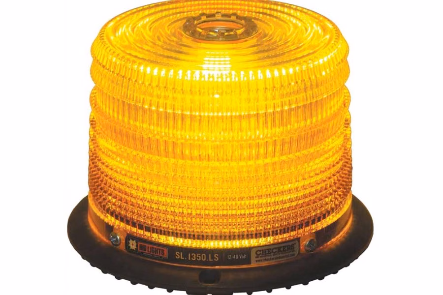 4584-checkers-safety-class-2-amber-led-beacon-permanent-mount-1.jpg Checkers Safety Class 2 Amber LED Beacon, Permanent Mount