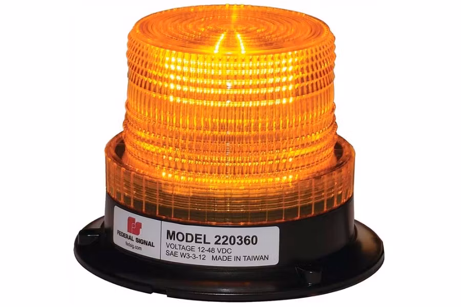 Federal Signal Firebolt Class 3 LED Beacon, Magnetic Mount, Amber
