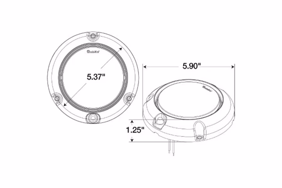 Truck-Lite Round 6 Diode Super 44 Dome Light w/ Mount Option