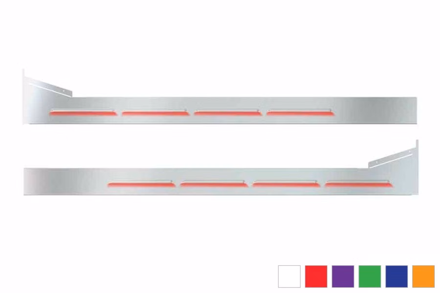 Trux Louvered "Glow Trim" Sleeper Panels - Peterbilt