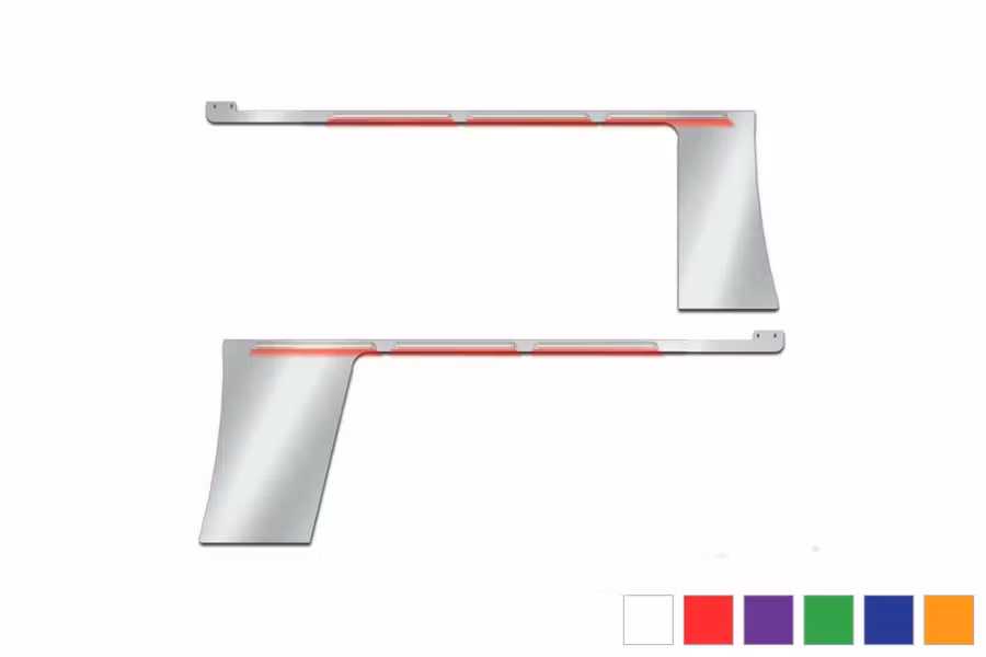 Trux Cab/Cowl Louvered "Glow Trim" Hood Glider - Peterbilt