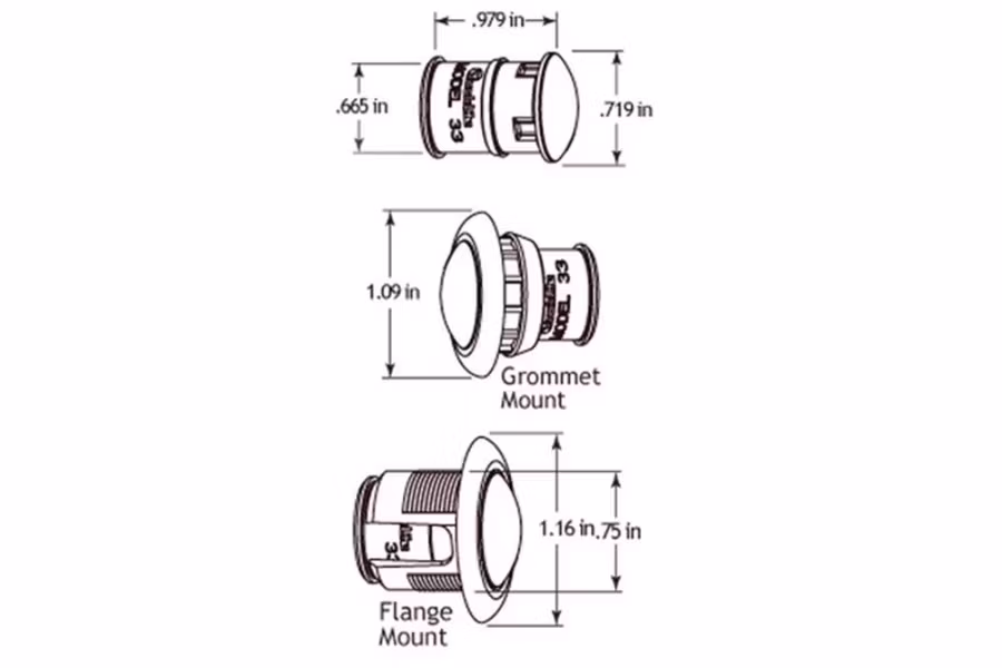 Truck-Lite 1 Diode White Auxiliary LED Light