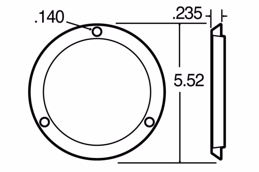 Truck-Lite Chrome 4" Grommet Cover