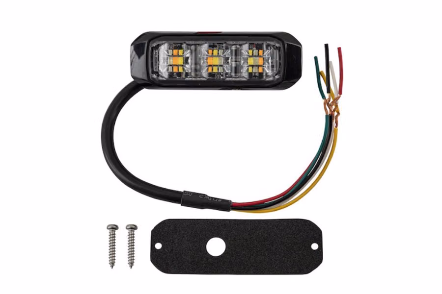 Buyers 3 1/2 Inch Wide Angle Tri Color Led Strobe Lights